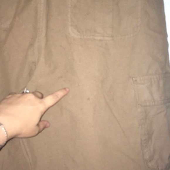 Tommy Bahama Cargo Pants 33 Brown Cotton Button Zip Pockets - Picture 6 of 8